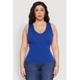 thumbnail image 2 of Womens Plus Size Seamless V Neck Rib Knit Top, 2 of 5
