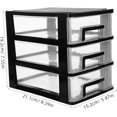 thumbnail image 3 of Multi-Layer Storage Drawers Closet Accessories Clear Drawer Organizer Desktop Drawer Unit Racks Office Storage Chest Outdoor Storage Bench para Monitor Locker Black, 3 of 8