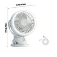 thumbnail image 3 of ​​Rechargeable Desk Fan With 3 Speeds USB Clip On Fan 7-Inch Portable Cooling Fan Night Light Function Vertical Base For Office​​, 3 of 6