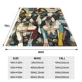 thumbnail image 3 of Vsdgher Colorful Bulldog Duo Ultra-Soft Micro flannel Blanket Throw Blankets for Couch Sofa, Bed (4 sizes)-80"x60", 3 of 7