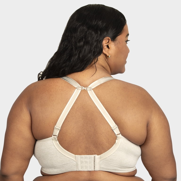 Fruit Of The Loom Reggiseno Wireless Cotone Taglie Forti – Beige, 46DD, Morbido E Comodo Per Tutto Il Giorno