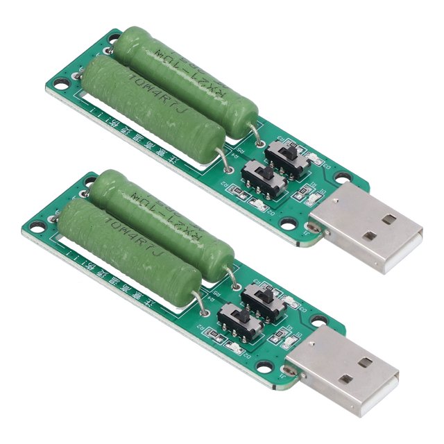Spptty Electronic Load Tester,USB Load Tester,2Pcs USB Load Tester Adjustable Resistor Electronic Test Module 1A 2A 3A Discharge Accessory
