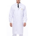 thumbnail image 7 of felwors Professional Lab Coat for Men, Long Medical Coat for Science Medical Doctor Nurse Student, Unisex White, XXL, 7 of 7