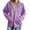 Purple, variant on Fashion Clothing Women's Solid Sweatshirt Women'S Street Long Sleeve Coat Sweatshirt Hooded Zipper Solid Color Coat Casual Warm Outwear Sweatshirt