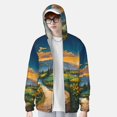 thumbnail image 2 of Balery Sunflowers At Sunset Sudadera ligera de manga larga con capucha y protección solar UPF 50+ para hombre y mujer, ideal para pesca y running-X-Large, 2 of 7