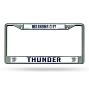 Oklahoma City OKC NBA Thunder Chrome Metal License Plate Frame
