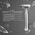 thumbnail image 6 of XTREME Car Safety Hammer Glass Window Breaker and Seatbelt Cutter for Automotive Emergency Escape, Water-Resistant Aluminum Alloy Auto Escape Glass Shattering Hammer and Curved Seat Belt Knife, 6 of 14