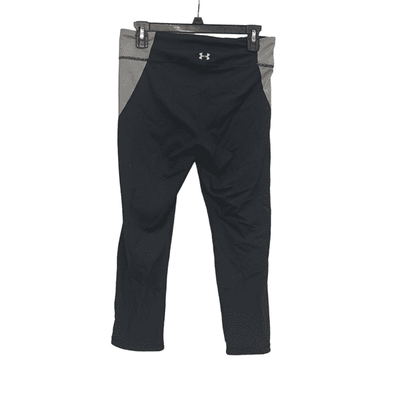 Under Armour Women Activewear Capri Legging Pants, Black and Gray, Medium
