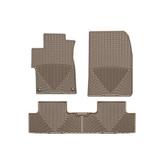 WeatherTech All-Weather Floor Mats compatible with Honda Civic, Civic Si - 1st & 2nd Row, Tan
