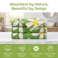 thumbnail image 7 of REGALWOVEN Floral Pattern Pure Cotton Soft Absorbent Decorative Hand Towels for Bathroom 13 x 29 Inch Green 2-Piece, 7 of 7
