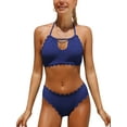 thumbnail image 1 of Charmo Women Keyhole Cutout Bikini Sexy Two Piece Bathing Suits Mid Rise Swimsuits, 1 of 5