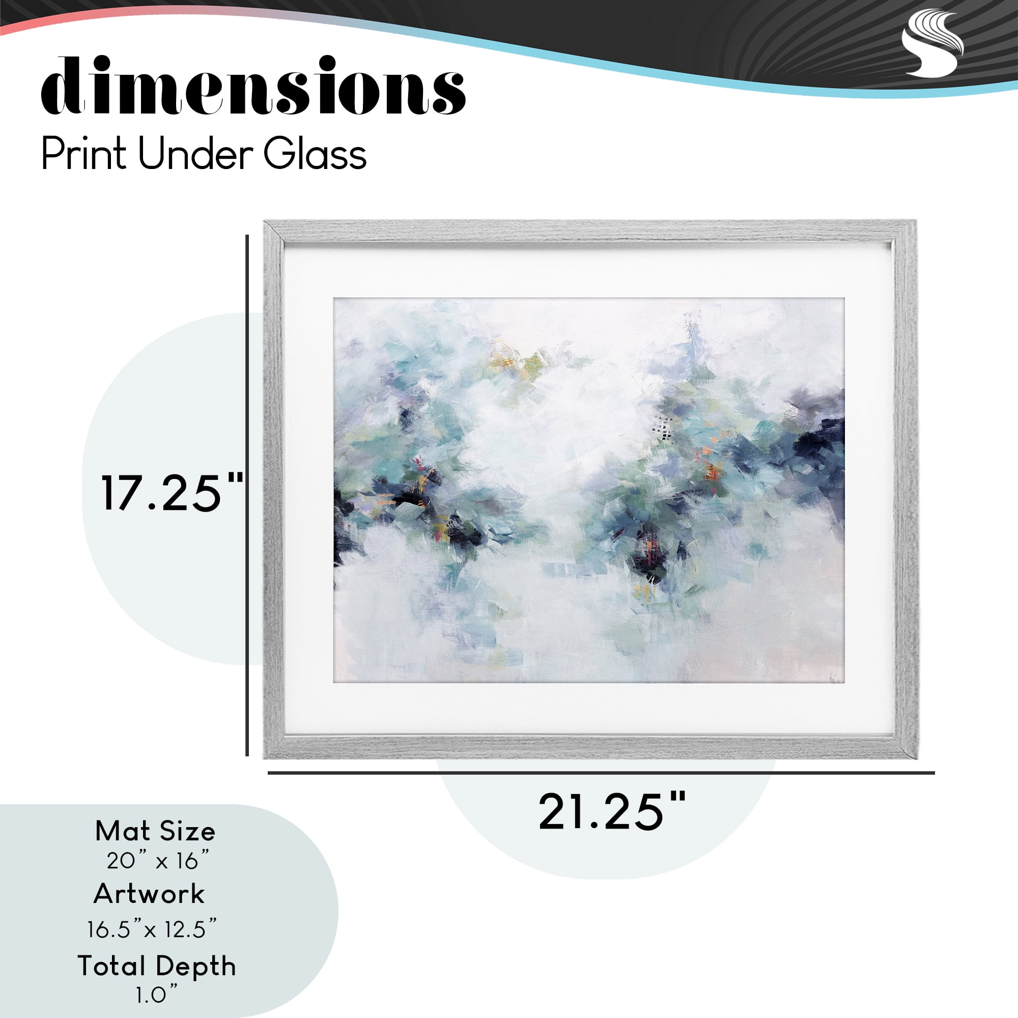 Reaching Out Abstraction Gray Framed Print Under Glass, design by Karen Hale