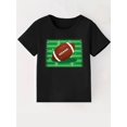 thumbnail image 1 of T-shirt Imprimé Rugby Garçon et Fille, Haut à Manches Courtes Col Rond, Vêtements d'Été pour Enfants, Cadeaux de Rentrée, 1 of 6