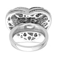 thumbnail image 2 of Brilliant Embers Sterling Silver Black & Clear CZ  Heart Ring, 2 of 8