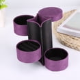 thumbnail image 4 of Caja de almacenamiento de joyas: organizador de caja de almacenamiento de joyas en forma de cilindro de 3 capas portátil para niñas y mujeres regalo(purple), 4 of 10