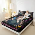 thumbnail image 4 of jejeloiu Music Anime Girl Twin Sheet Sets,Kids Romantic Gifts Bedding For Teens 3pcs, 4 of 7