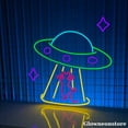 thumbnail image 2 of Glowneon UFO Abduction Cat Neon Sign, Alien Abducting Cat Led Sign, UFO Neon Sign, UFO Decor, 2 of 4