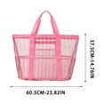 thumbnail image 3 of Women mesh beach bag Large foldable toys pool shoulder bag Vacation tote bag with zipper pocket for picnic, 3 of 6