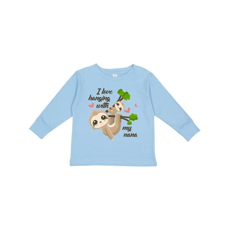

Inktastic Hanging with My Nana Gift Toddler Boy or Toddler Girl Long Sleeve T-Shirt