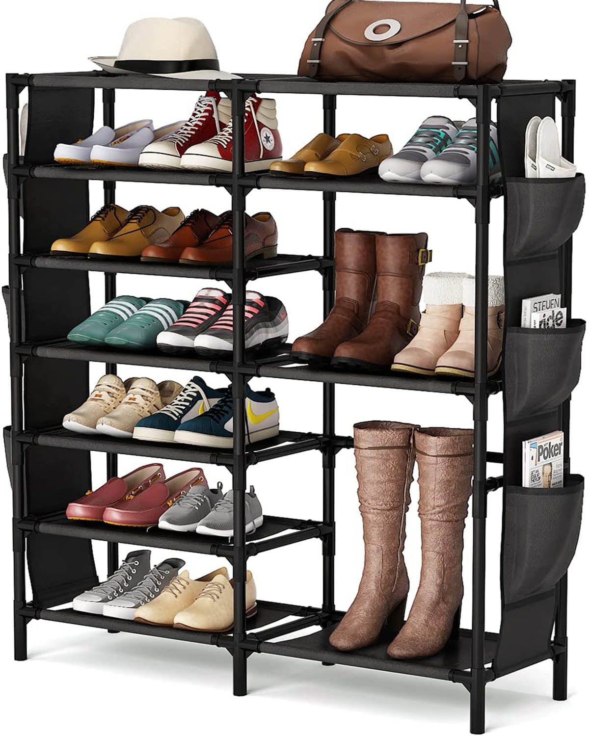 2-3-4 tier wooden shoe rack shoe cabinet storage keep shoes in managed way 