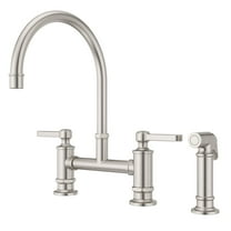 Pfister Lg31-Td Port Haven 1.8 GPM Widespread Bridge Kitchen Faucet - Stainless Steel