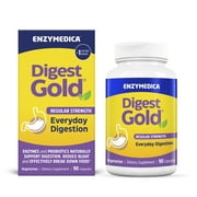 Enzymedica Digest Gold Enzymes and Probiotics Everyday Digestion, Regular Strength, 90 Count
