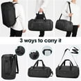 thumbnail image 3 of WANDF Travel Duffel Bag Weekender Backpack with Shoe Compartment Wet Pocket Sport Gym Bag for Men, 3 of 7