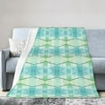 thumbnail image 1 of Green Stripe Art Throw Blanket, Anti-Pilling Ultra-Soft Micro Fleece Cover Blanket for Bed Sofa, for All Seasons, 40"x30", 1 of 9