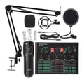 thumbnail image 1 of Bm 800 Microphone Sound Card Professional Studio Condenser Wireless Microphone For USB Gaming Singing Karaoke MIC For PC Phone, 1 of 7