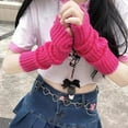 thumbnail image 6 of Kukuzhu Arm Warmers Y2K Kawaii Lolita Long Arm Sleeve Harajuku Gyaru Fingerless Mittens Gloves Cute Emo Goth Accessories, 6 of 6