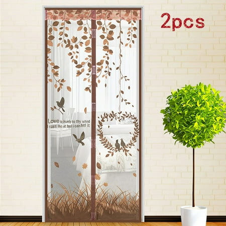 Pack Of 2 100x210cm Magnetic Snap Door Window Mesh Fly Bug Insect