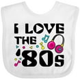 thumbnail image 3 of Inktastic I Love the '80s-musical Notes Boys or Girls Baby Bib, 3 of 4