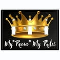 thumbnail image 2 of Metal Light Switch Plate Outlet Cover (My Room My Rules Crown - Triple Toggle), 2 of 2