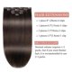 thumbnail image 3 of Extensiones de cabello humano real Craineld, 45 cm, color marrón mediano, 3 of 9