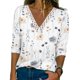 thumbnail image 1 of Tops estampados florales de otoño para mujer, mano de obra fina y diseño encantador para fiestas, viajes, vacaciones2, 1 of 2