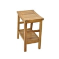 thumbnail image 2 of Grade-A Teak Wood Manchester Shower Seat 30" Outdoor Patio Stool Bench, 2 of 4