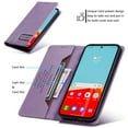 thumbnail image 5 of Feishell Compatible with Samsung Galaxy S25 Ultra Wallet Case, Business Classic PU Leather Flip Folio Case with Card Holders RFID Blocking Kickstand [Shockproof TPU Inner Shell] Phone Cover,Purple, 5 of 9