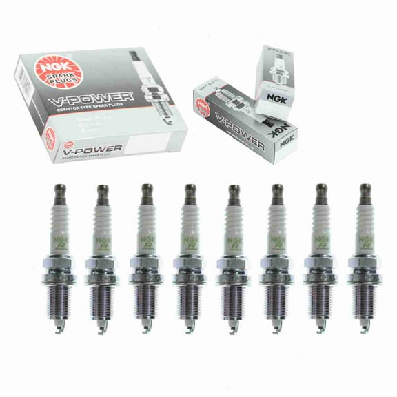 8 pc NGK V-Power Spark Plugs compatible with BMW 750Li 4.8L V8 2006-2008