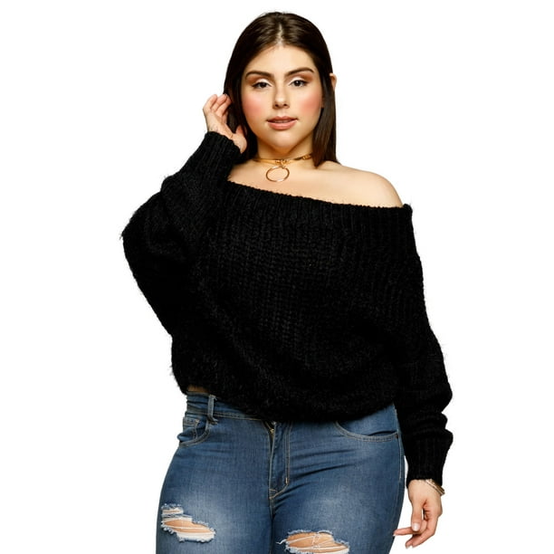 fuzzy crop top sweater