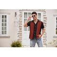 thumbnail image 3 of COOFANDY Vintage Mens Bowling Shirts Button Up Vacation Shirts Loose Fit Short Sleeve Shirts, 3 of 8