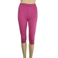 thumbnail image 5 of GEWSEY Women's Active FormFlex Buttery Soft High Waist 19" Inseam Capri Yoga Workout Leggings (Hot Pink, M), 5 of 6