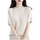 thumbnail image 2 of Fiudx Liquidación de Ahorros de Verano Chaqueta de Viaje En Barbacoa de Moda Sin Tapa de Color Sólido de Manga Corta con Cuello Redondo para Mujer, 2 of 3