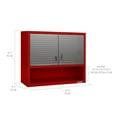 thumbnail image 7 of Seville Classics UltraHD® Double Door Lockable Wall Cabinet with Open Shelf, 36" W x 12" D x 30" H, Red, 7 of 7