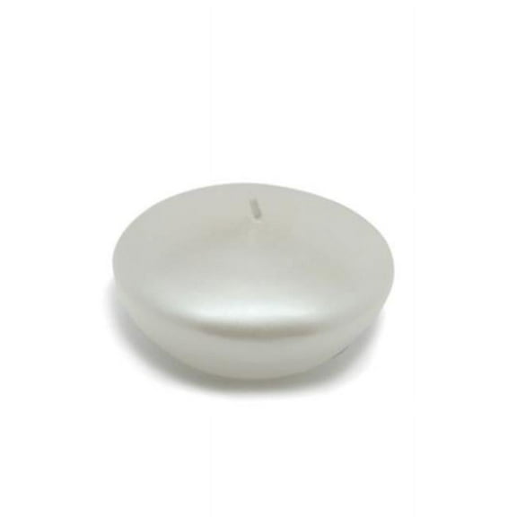 Jeco CFZ-076-12 3 in. Floating Candles, Pearl White - 144 Piece