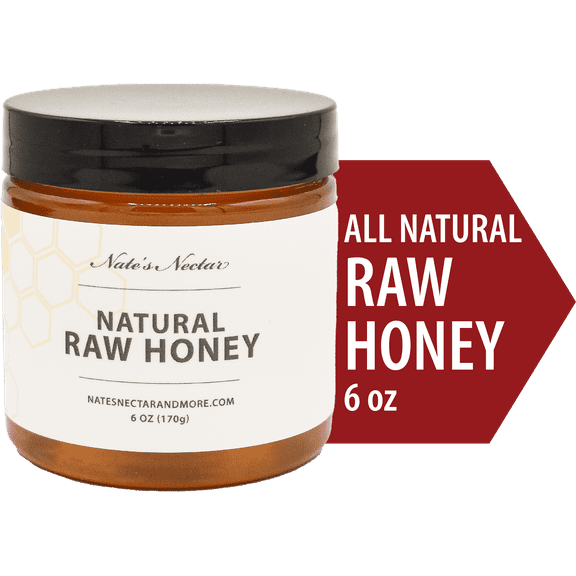 Natural Raw Honey, Nate's Nectar, 6 oz