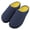 Blue, variant on Men's Cozy Slippers Two-Tone Indoor Outdoor House Shoes, Mens Memory Foam House Slippers for Men with Fuzzy Plush Lining Indoor