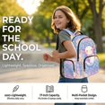 thumbnail image 4 of Pzuqiu Mermaid Scale Axolotl School Backpacks for Teen Girls 4PCS Backpack with Lunch Box Pencil Case Water Bottle Bag Kawaii Large Capacity Travel Rucksack Sport Bookbag for Elementary Students, 4 of 7