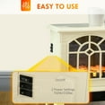 thumbnail image 4 of HOMCOM Electric Fireplace Heater, Fireplace Stove with Realistic LED Flames and Logs and Overheating Protection, 750W/1500W, Cream White, 4 of 9