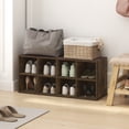 thumbnail image 2 of Furinno FANO 8-Cube Stackable Shoe Rack for Closet Entryway Amber Pine, 2 of 5