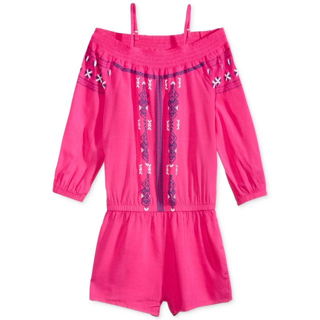 Epic Threads Barboteuses Imprimées à Smocks pour Grandes Filles, Rose, Grand